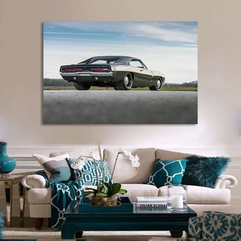 Ringbrother 1969 Dodge, Auduma Iespiestas Mūsdienu Plakātu Mājas Dekoratīvs Melns Krāsošana Sienas Art Attēlu Dzīvojamā Istaba Moduļu Bez Rāmja