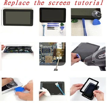 Ar Rāmi 7 collu Tablete touch Ginzzu GT-7050 GT7050 touch screen digitizer stikla nomaiņa, remonts paneļu Bezmaksas piegāde