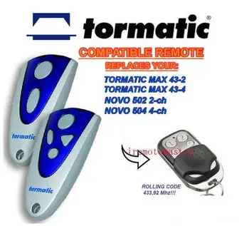 TORMATIC MAX 43-2,MAX 43-4,NOVO 502 2-CH,NOVO 504 4-CH tālvadības nomaiņa 433,92 mhz ritošā kods skaisti