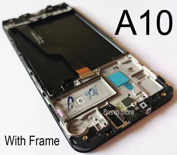 Samsung A10 LCD M10 ekrāna A105 M105 ar pieskārienu, ar karkasa montāžu Rezerves daļas, remonts