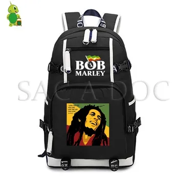 Bob Marley Viena Mīlestība Portatīvo datoru Mugursoma Modes Skolas Somas Pusaugu Meitenēm, Zēniem Ikdienas Mugursoma Liela Jauda, Ceļojumu Mugursomas