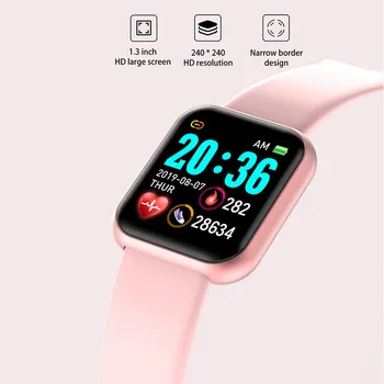 Y68 Bluetooth Sieviešu Sporta Smartwatch Vīriešu Ūdensnecaurlaidīgs Smart Watch Sirds ritma Monitors Smart Android Relogio Fitnesa Tracker reloj