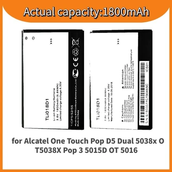 Supersedebat Bateria par Alcatel One Touch Pop D5 Dual 5038x OT5038X Pop 3 5015D OT 5016 Akumulators Mobilo TLi018D1 Uzlādējams