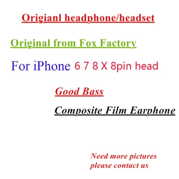 20pcs/partija, 8 pin galvas Austiņas ar mikrofonu ar Vadu Stereo Austiņas iPhone 8 7 Plus X XS MAX XR iPod Vadu Austiņas