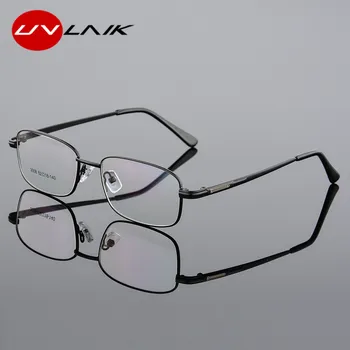 UVLAIK Titāna Sakausējuma Briļļu Rāmji Vīriešu Briļļu Pārredzamu Brilles Rāmis Biznesa Acu Brilles, Optiskās Brilles