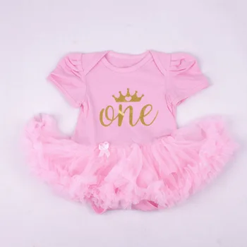 Baby Girl Tutu Bodysuits Zīdaiņu 1. Dzimšanas dienas svinības Tērpiem Ropas De Bebes Infantil Meninas Jaundzimušajiem Tilla Vestidos