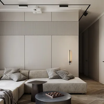 Aisilan led radošo ilgi sloksnes minimālisma sienas lampas modernās guļamistabas Sienas Gaismas dzīvojamā istaba fona naktslampas ar slēdzi