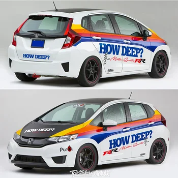 Auto uzlīmes Honda Fit GK5 DŽEZA-2019 ķermeņa izskatu uzlīmes jaunu Fit GK5 ķermeņa rotājumi modifikācijas uzlīmes