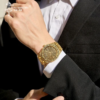 Vintage Cirsts Skatīties Cilvēks, Ūdensizturīgs, Tērauda Sākotnējā Joslas Rokas Pulkstenis Modes Classic Dizainers Luksusa Zīmola Golden Mens Watch Dāvanas
