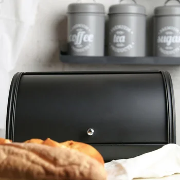 Metāla maizes kaste miskastes virtuves uzglabāšanas kaste ar roll segtu virtuves piederumi glabāšanas kaste ar logo XH8Z
