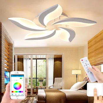 Mūsdienu dzīves telpā, LED griestu lampas guļamistabas lampa jauno led pendant lampas iekštelpu mājas kulons lampas tālvadības APP kontroles lampa