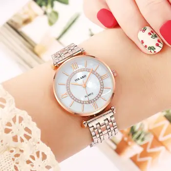 Reloj Mujer Pulkstenis Luksusa Pulksteņi Sieviešu Skatīties Nerūsējošā Tērauda Kvarca rokas Pulkstenis Dāmas Skatīties Sieviešu pulksteņi Rožu Zelta Pulksteņi