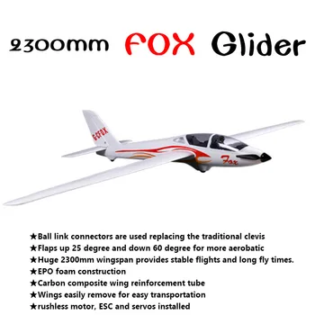 FMS 2300mm 2.3 m FOX V2 Planieris ar Atlokiem 5CH 3S EPO PNP Liela Izmēra Treneris Planiera RC Lidmašīnu Hobiju Modelis Lidmašīna Lidmašīnu Avion