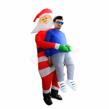 Ziemassvētku Piepūšamās Santa Claus Kostīmi Pieaugušajiem Bērniem Sniegavīrs Masku Halloween Karnevāls Cosplay Apģērbs Dzimšanas Dienas Svinības Uzvalks