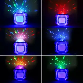 Bērniem Bērnu Istabas Sky Star Nakts Gaisma LED Projekcijas Lampas Guļamistabas Mūzikas Digitālais Modinātājs ar Kalendārā Temperatūra, Taimeris, Pulksteņi