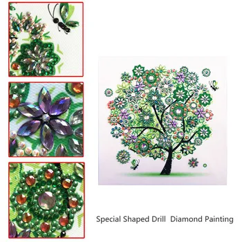 5D DIY Dimanta Glezna Koka Īpašu Formu Uzlīmes Dimanta Izšūti Krustdūrienā Kristāla Dimants