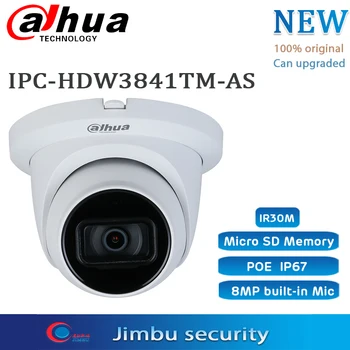 Dahua IPC-HDW3841TM-KĀ 8MP WizSense POE Tīkla Kameras SD Kartes Slotā IP67 IS 30M AI Kamera Iebūvēts Mikrofons