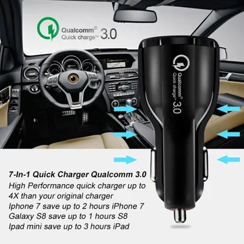 Auto Lādētājs Ātri Uzlādēt USB 3.0 Par Mitsubishi Outlander Lancer 10 9 Galant ASX Pajero Sport L200 Carisma Colt Piederumi