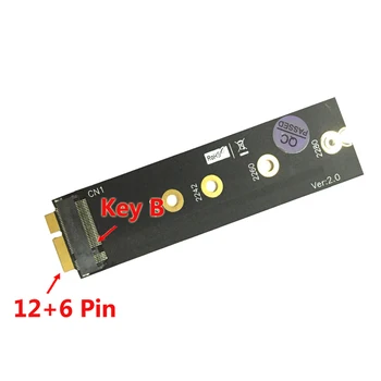 SSD Converter M. 2 (NGFF) SSD diska 18 Pin SSD Adapteris 2230/2242/2260/2280mm NGFF SSD Adapteris Asus UX31 Zenbook UX21