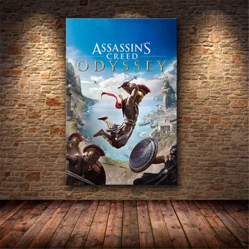 Bez rāmīša Plakātu Apdare, Krāsošanas Assassin s Creed Odyssey Izcelsme HD Kanvas audekla glezna mākslas plakāti un izdrukas