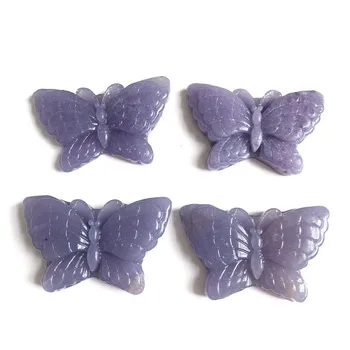 Skaisti Dabas Violeta Lepidolite Tauriņš Roku Cirsts Crystal Butterfly Dziedniecības Akmeņi, Dekori, Dāvanas Dabiskās Kvarca Kristāli