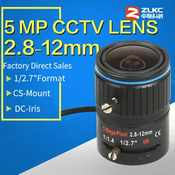 ZLKC 5.0 megapikseļu HD CCTV objektīvs 2.8-12mm, 1/2.7