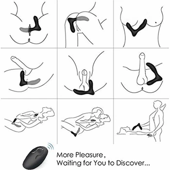 Vīriešu Vibrējošais Prostatas Massager 2 Spēcīgi Motori 10 Stimulācija Modeļus Ar Bezvadu Tālvadības Unisex Anālās Seksa Rotaļlietas