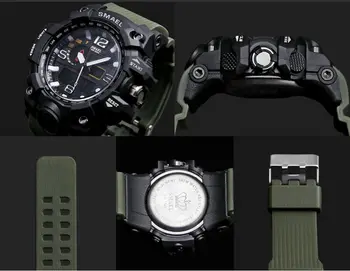 Jaunu SMAEL Militāro LED Digitālo Skatīties Vīriešu Top Zīmola Luksusa Slavenā Sporta Skatīties Vīriešu Pulkstenis Elektroniskais rokas Pulkstenis Relogio Masculino