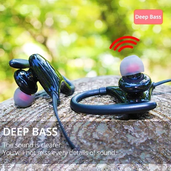 EARDECO Sporta Bezvadu Auss auss cilpiņa Stereo Bluetooth Austiņas Austiņas Ūdensizturīgs Bezvadu Austiņas Bass Austiņas ar mic