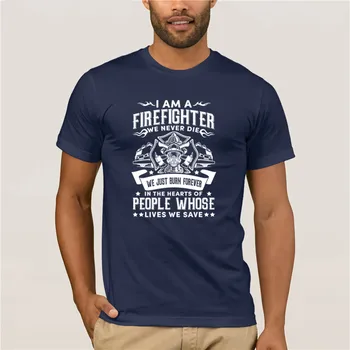 Vīriešu Drukāt Gadījuma Kokvilnas T-Krekls Populārs Vasaras Jaunas Ielidošanas Vīrietis Labāko Pārdošanas Ugunsdzēsēja Fiefighter Premium Krekls