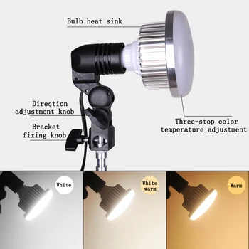 Regulējams 1.3 M Tālruņa Fotografēšanas Leņķis Statīvs Ar Boom Arm+Super Spilgti 35W LED Gaismas Photo Studio Komplekti Foto/Video