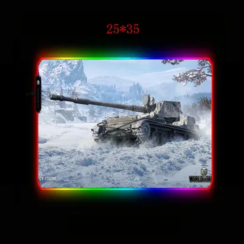 Mairuige World of Tanks Spēļu RGB Lielu Sabiezēt Peles Paliktņa Spēlētājs Big Peli Mat Datora peles paliktnis Led Aizmugurgaismojuma Tastatūra Galda Paklājiņš