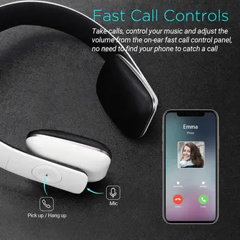 Augusts EP636 Bluetooth Bezvadu Austiņas ar Mikrofonu, NFC, Stereo Bluetooth 4.1 on-ear Austiņas uz Mobilo Tālruni, DATORU, Planšetdatoru