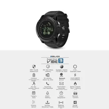 Zeblaze VIBE 3 Flagmanis Izturīgs Smart Watch 33 mēnešu Gaidīšanas Laiks Ūdensizturīgs Bluetooth 4.0 Inteligente Smartwatch IOS Android