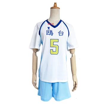 Haikyuu!! Korai Hoshiumi Skolas Vienādus T-krekls, Šorti Cosplay Kostīmu Haikiyu Volejbols Komanda Jersey Sporta