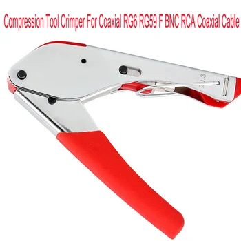 Vairumtirdzniecības 1PC Plier Savienotājs Kompresijas Rokas Instrumentu Crimper Koaksiālajiem RG6 RG59 F RCA Koaksiālais Kabelis Kuteris augstākās Kvalitātes