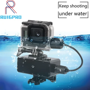 Ūdensizturīgs jauda+ bankas Niršanas Aizsardzības Mājokļu Gadījumā maksu Par GoPro Hero 7 6 5 4 3 black Zemūdens Akumulatora Šaušanas Komplekts