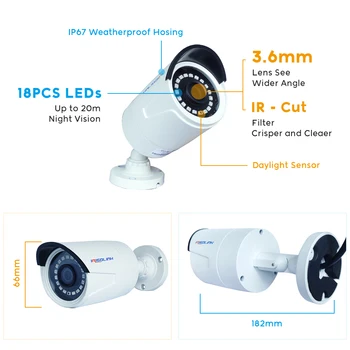 Irisolink 1080P Cctv Video Novērošanas Sistēmas 8CH H. 265 5in1 DVR 4gab Novērošanas Kameras Nightvision IP67Waterproof CCTV Komplekti