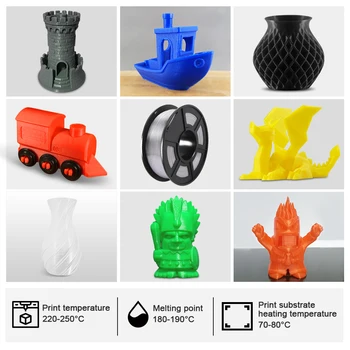 Enotepad PETG 3D Printeri Pavedienu nav burbulis 1,75 mm PETG dāvanu DIY drukāšana Ar Pielaidi +-0.02 MM, Spilgti