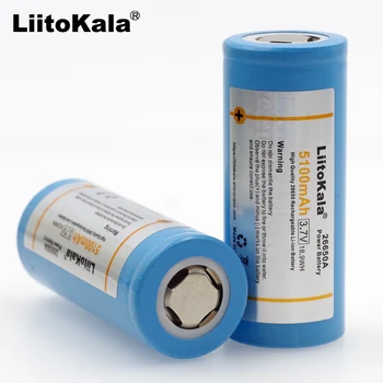 1GB LiitoKala 26650-50A 5000mAh 26650 Li-ion 3.7 v, Uzlādējamo Akumulatoru bateriju 20A 3.6 V baterijas