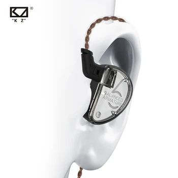KZ AS06 3BA Līdzsvarotu Armatures HiFi In-Ear Austiņas ar Noņemamām 0,75 mm 2Pin Kabeli, Trokšņa Slāpēšanas Earbuds, Monitors Ivps