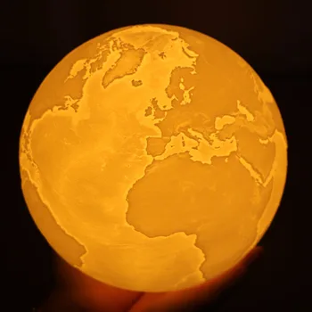 Touch Tālvadības Aplaudēt 3D Drukas Zemes Usb Led Lampa Nakts Gaisma Mājas Dekors Dzimšanas dienas Svētku burvīgs Dāvanas Mēness Lamparas Galda Lampa