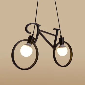 Modernās Griestu lampas velosipēdu formas ēdamistaba restorāns luminaria de teto vintage Griestu lampa Mājās retro vintage Ķermeņi