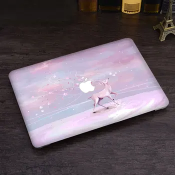 Rozā sapņains elk Vinila Decal Uzlīmes Uz DIY MacBook Air, Pro Retina 11 13 15 collu Decal Mac Klēpjdatoru Pilnībā Segtu Ādas kategorijas Uzlīme