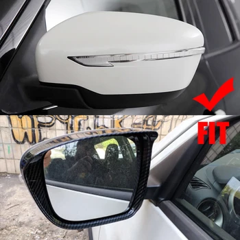 ABS Chrome/Oglekļa Šķiedru Priekš Nissan Qashqai J11 -2020 Automašīnu Atpakaļskata Spogulis, Lietus Uzacu Rāmis Aptver Piederumi 2gab