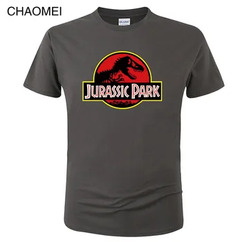 2019. gada Vasaras vīriešu T-krekls Jurassic Park Apdrukāta Kokvilnas T-krekls Top Gadījuma Zīmolu T-krekls Modes Jurassic Pasaules Lakrosa Atdzist C109