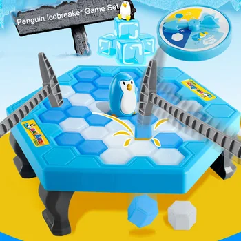 1 Iestatiet Mazo Saglabāt Penguin Lamatas Ice Breaker Spēle Bloķēt Smieklīgi Rotaļlieta Bērniem, Bērniem Dāvanu AN88