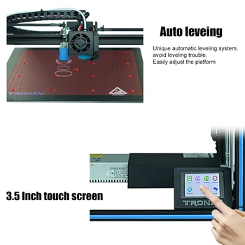 Tronxy 3D printeri X5SA-400/X5SA Augstas Precizitātes 400*400*400mm Lielāku drukas izmērs 3.5 inch TFT Touch Screen TAA ABS Pavedienu