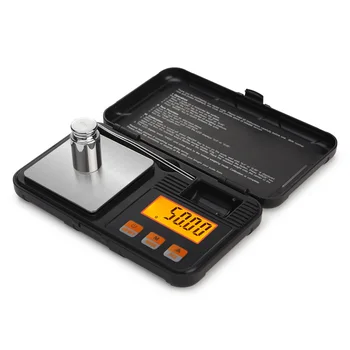 Mini Digitālo Skalu 200g/0.01 g Augsta Precizitāte Apgaismojums Elektrisko Kabatas Rotaslietas Gramu Svara LCD Backlit Displejs 6 Vienības