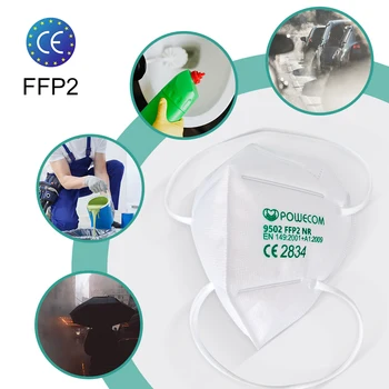POWECOM CE Sejas Maskas, ap Galvu stiprināmas Stila nepievelk putekļus 95% Filtrēšanas Respirators FFP2 Maska, Aizsargājošs Mutes Maskas Pieaugušajiem Bērniem Tapabocas